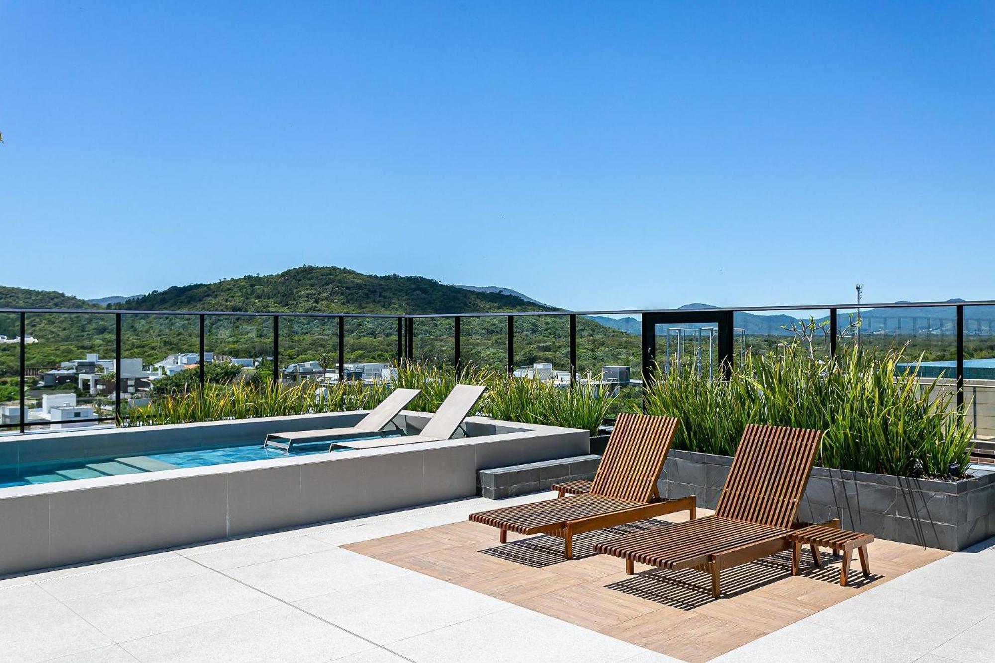 Wi-Fi 300Mb | Rooftop Com Piscina Em Jurere #Ja15 Florianópolis Esterno foto