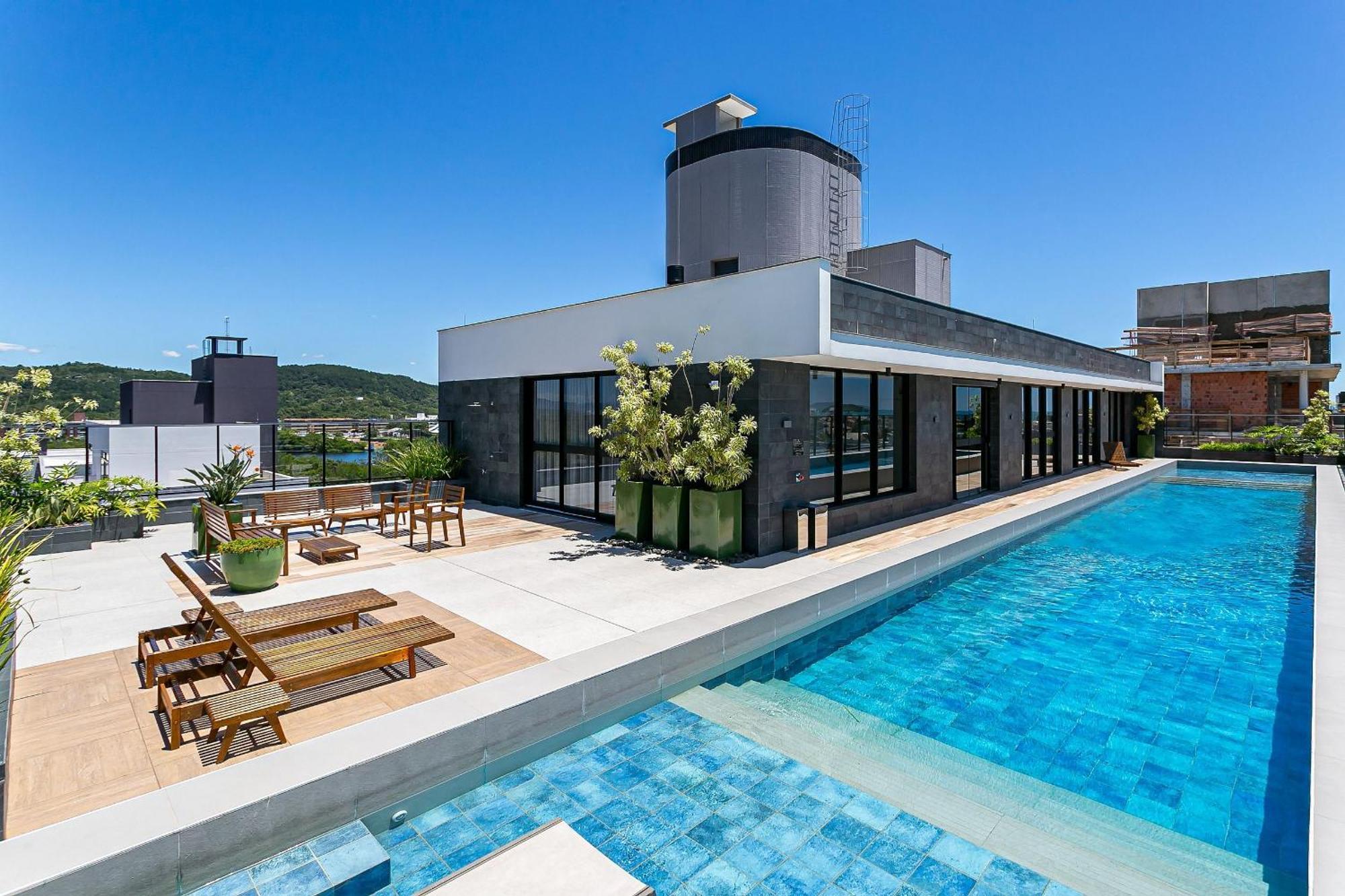 Wi-Fi 300Mb | Rooftop Com Piscina Em Jurere #Ja15 Florianópolis Esterno foto
